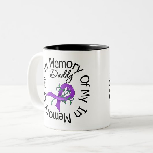 私のお父さんを記念して膵臓癌 ツートーンマグカップ (正面左)