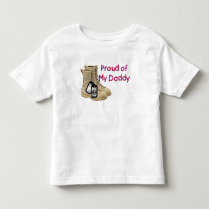 私のお父さん(軍隊)の誇りを持った トドラーTシャツ