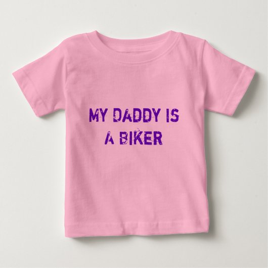 私のお父さんIsAのバイクもしくは自転車に乗る人 ベビーTシャツ (正面)