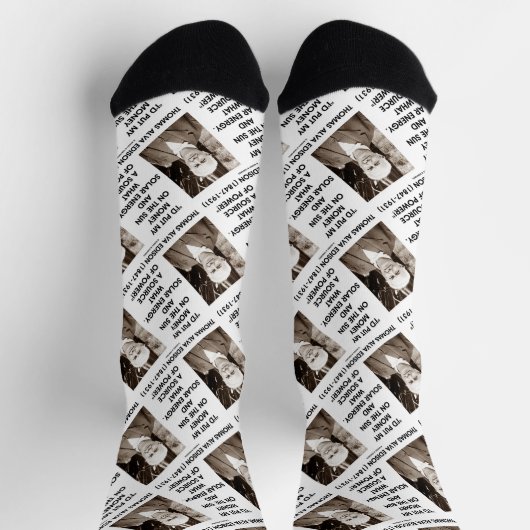 私のお金を太陽エネルギー太陽のパワーEdison Qteに置く ソックス (上部)