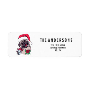 私のかわいい子犬メリークリスマス ラベル