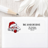 私のかわいい子犬メリークリスマス ラベル (インサイチュ)