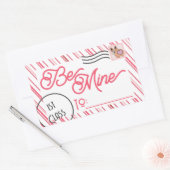 私のかわいい学校のバレンタインデー 長方形シール (封筒)