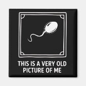 私のかわいい昔の写真のギャグが面白い  マグネット (正面)
