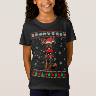 私のかわいい醜いクリスマスパジャマロットワイラー犬 Tシャツ