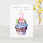 私のかわいらし素敵な姪への誕生日おめでとう カード (黄色い花)