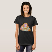 私のかわいらし長い髪のダッシュント犬 Tシャツ (正面フル)