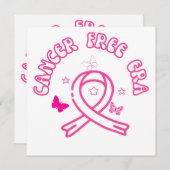 私のがんフリー時代に |乳がんおもしろい 招待状 (正面/裏面)