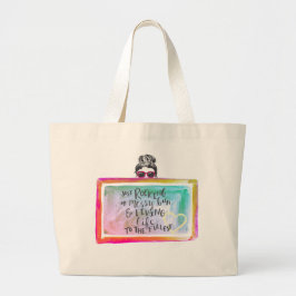 "私のきたないパン"の揺すりますトート ラージトートバッグ