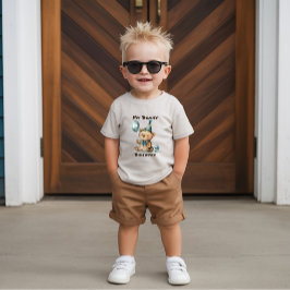 私のくまの1歳の誕生日Tシャツ トドラーTシャツ