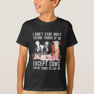 私のことを何と言われようが気にしない 牛飼い Tシャツ