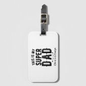 私のすごいパパパーソナライズされた父の日だ ラゲッジタグ (正面縦)