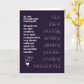 私のすばらしい夫へのカード カード (黄色い花)