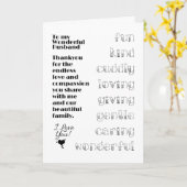 私のすばらしい夫へ カード (黄色い花)