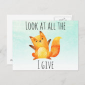 私のすべてのキツネを見与える |水おもしろい色 ポストカード (正面/裏面)