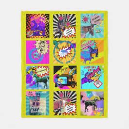 私のすべてのクール漫画馬デザイン フリースブランケット