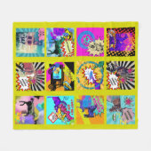 私のすべてのクール漫画馬デザイン フリースブランケット (正面(横))