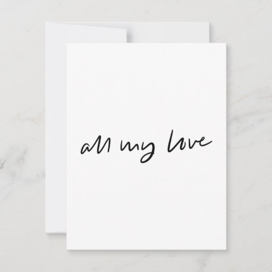 私のすべての愛のフラットカード サンキューカード (正面)