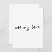 私のすべての愛のフラットカード サンキューカード (正面/裏面)