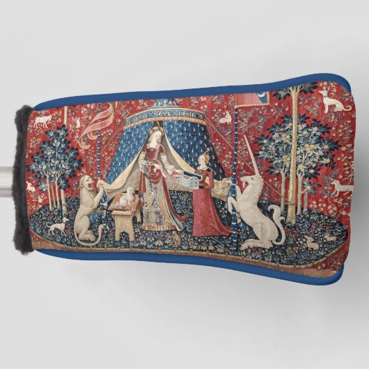 私のただひとつの望みは、貴方とユニコーンと、そして淑女 ゴルフヘッドカバー (正面)