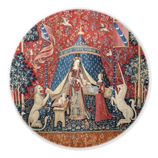 私のただひとつの望みは、貴方とユニコーンと、そして淑女 セラミックノブ (正面)