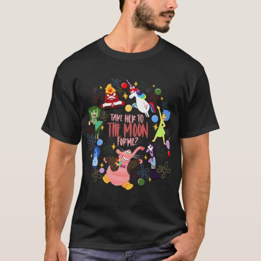 私のために彼女を月に連れてって 面白い Tシャツ (正面)