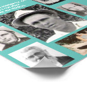 私のために植えられた父親の写真のコラージュティール（緑がかった色） ポスター (角)