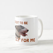 私のための'いじめっクラシックて'白いマグカップ コーヒーマグカップ (正面右)