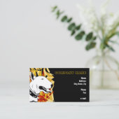 私のためのスマイル! 図解入りの、写真付きのな黄色いブルテリア 名刺 (スタンド正面)