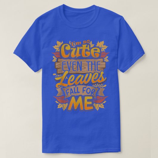 私のための可愛い葉も秋秋のカボチャ子 Tシャツ (デザイン正面)