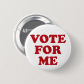 私のための投票-赤 缶バッジ (正面&裏面)