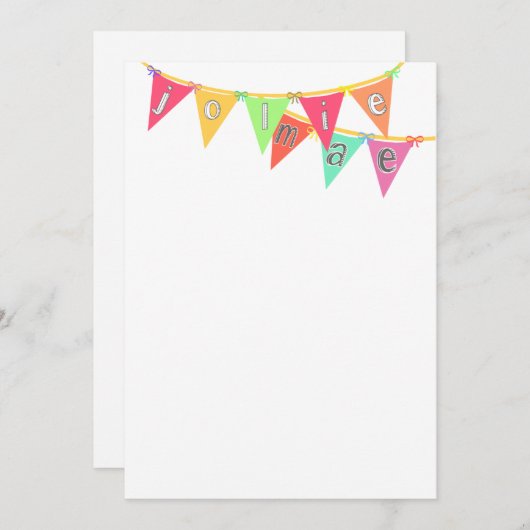 私のための旗!  旗の文房具 ノートカード (正面/裏面)