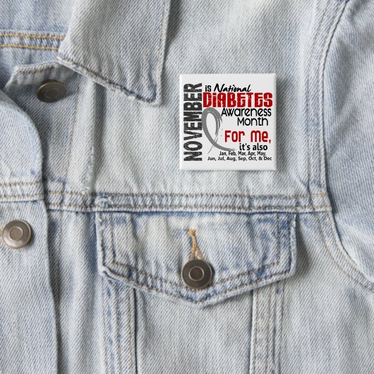 私のための毎月糖尿病の認識度月 缶バッジ (インサイチュ)