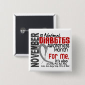 私のための毎月糖尿病の認識度月 缶バッジ (正面&裏面)