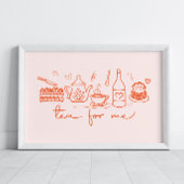 私のための気まぐれな落書きの紅茶, ティーパーティーキッチン ポスター