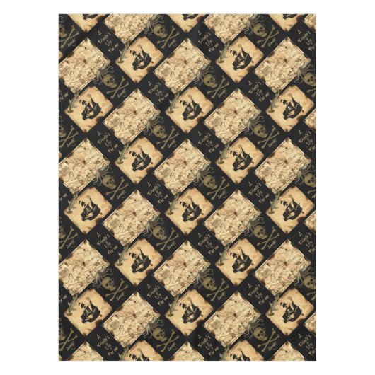 私のための海賊の生命カリブのな宝物地図 テーブルクロス (正面)