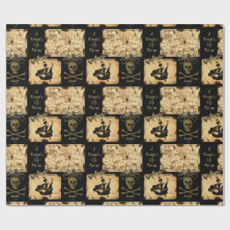 私のための海賊の生命カリブのな宝物地図 ラッピングペーパー