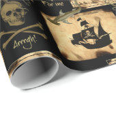 私のための海賊の生命カリブのな宝物地図 ラッピングペーパー (ロールコーナー)