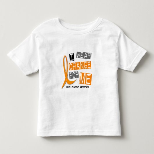 私のための白血病Iの衣服のオレンジ37 トドラーTシャツ (正面)
