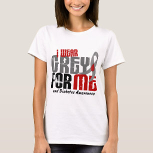 私のための糖尿病Iの衣服の灰色6.2 Tシャツ