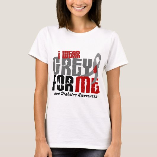 私のための糖尿病Iの衣服の灰色6.2 Tシャツ (正面)