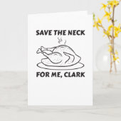 私のための首をクラークおもしろいな感謝祭救って下さい カード (黄色い花)