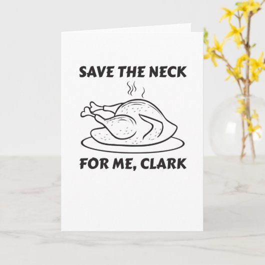 私のための首をクラークおもしろいな感謝祭救って下さい カード (黄色い花)