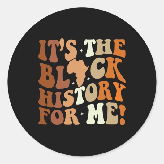 私のための黒い歴史ブラックヒストリー月2024 ラウンドシール (正面)