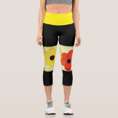 私のための2つの花boho膝のキャップ カプリレギンス (正面)