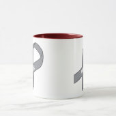 私のため(灰色/銀製の認識度のリボン) マグカップ (中央)