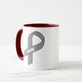 私のため(灰色/銀製の認識度のリボン) マグカップ (正面左)