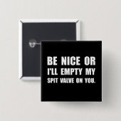 私のつば弁を空けて下さい 缶バッジ (正面&裏面)