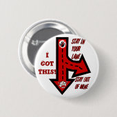 私のではなく、あなたのレーンに滞在!_ボタン 缶バッジ (正面&裏面)