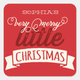 私のとても楽しい小さなクリスマスベイビー　最初のクリスマス スクエアシール